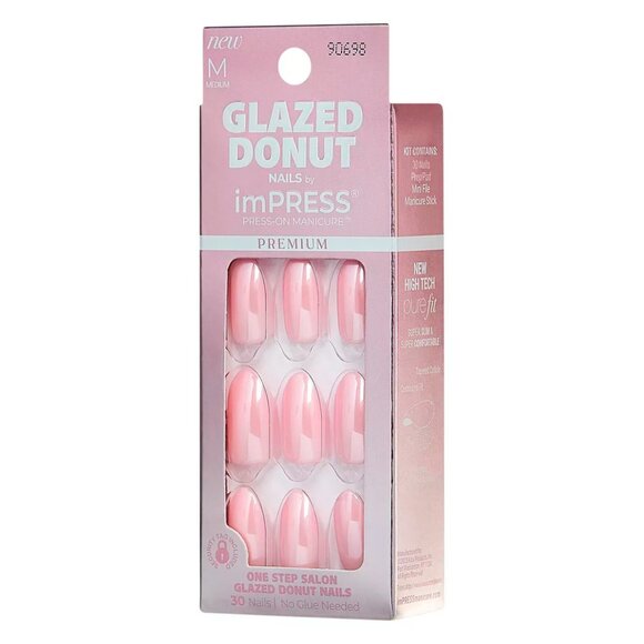 KISS ImPRESS Strawberry Glazed Donut Nails  / Medium Length - Picture 6 of 9